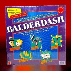 BALDERDASH 2003 New/Vintage. Rare Collectible Board Game. Mattel. Great Gift.